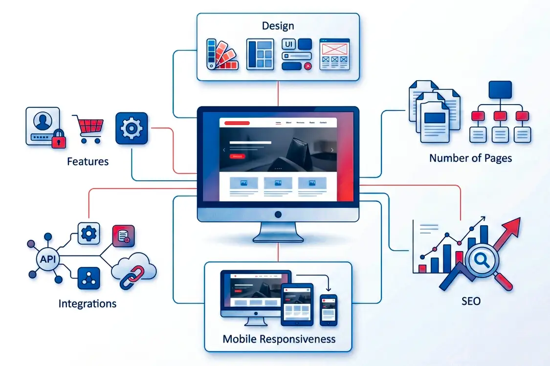 factors affecting website design cost in 2026
