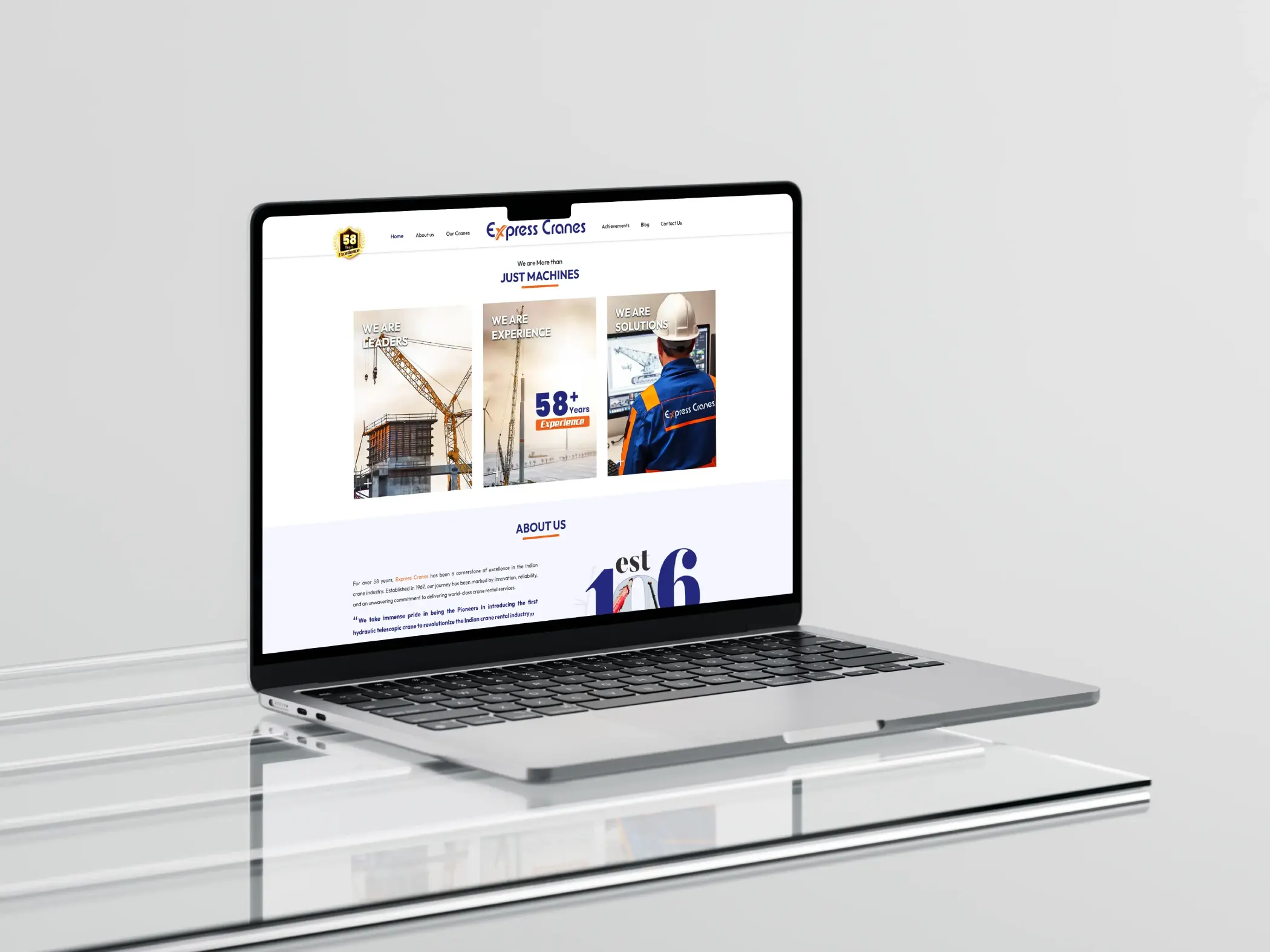 Responsive website project for Express Cranes