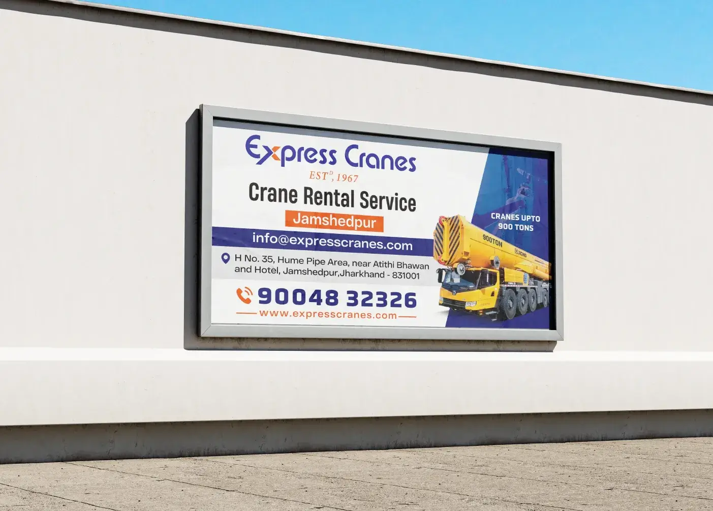 Express Crane promotional board design