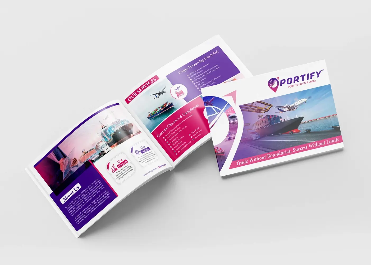 Portify company brochure design
