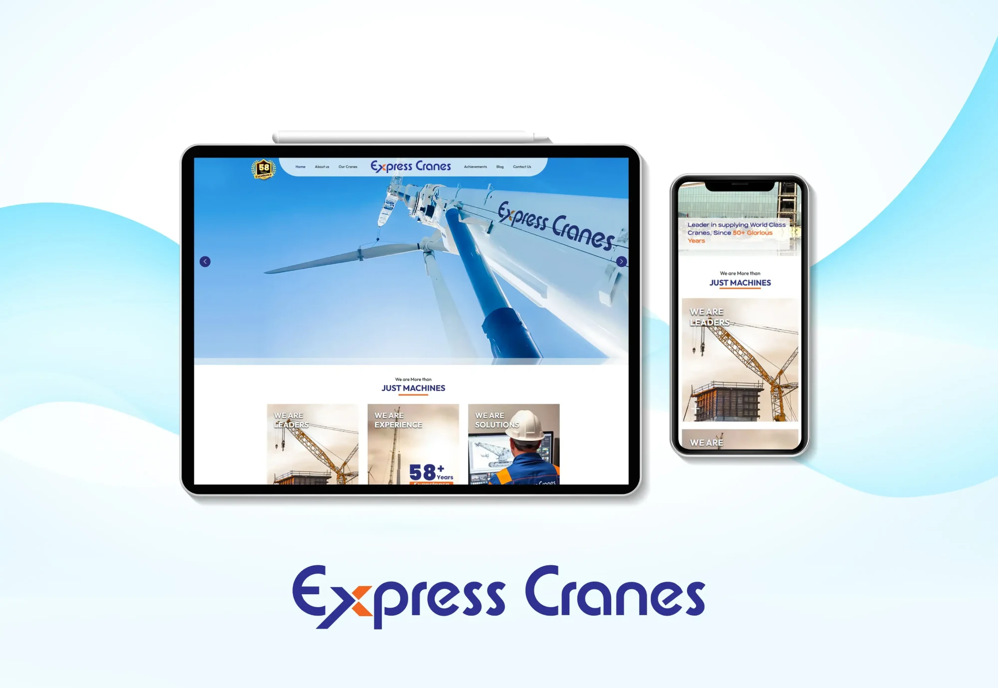 Express Cranes website development project